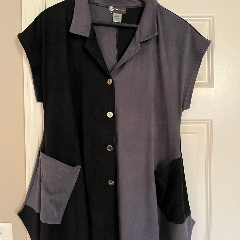 Damee NYC designer Microsuede top Size S/M
